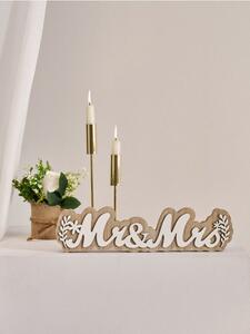 Sinsay - Γαμήλια διακόσμηση με την επιγραφή Mr & Mrs - μπεζ