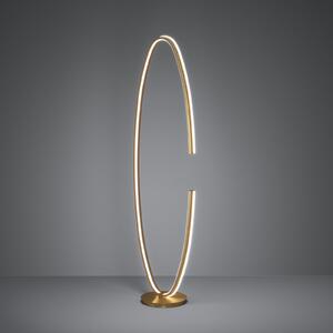 Stars of Light LED λαμπτήρας δαπέδου Bogado, χρυσός, 143 εκ., CCT με δυνατότητα, ρυθμιζόμενος, Χρυσό / Ορείχαλκου, Σαλόνι / τραπεζαρία, Μέταλλο, σύγχρονο