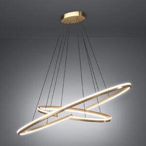 Stars of Light Φωτιστικό οροφής LED Bogado, χρυσό, 120 cm, ρυθμιζόμενη, ρυθμιζόμενος, Χρυσό / Ορείχαλκου, Σαλόνι / τραπεζαρία, Μέταλλο, σύγχρονο