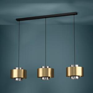 Stars of Light Φωτιστικό οροφής Dugla χρυσό 128 cm, 3 λάμπες, ρυθμιζόμενος, Χρυσό / Ορείχαλκου, Σαλόνι / τραπεζαρία, Γυαλί, σύγχρονο