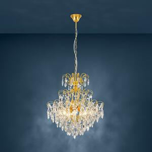 Stars of Light Πολυέλαιος Fenoullet, ορείχαλκος, Ø 58 cm, ρυθμιζόμενος, Χρυσό / Ορείχαλκου, Σαλόνι / τραπεζαρία, Γυαλί, Πολυέλαιοι