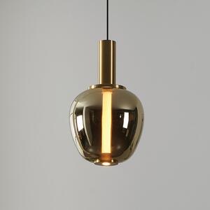 Stars of Light Φωτιστικό LED κρεμαστό Fruitera χρυσό Ø21cm γυαλί CCT, ρυθμιζόμενος, Χρυσό / Ορείχαλκου, Σαλόνι / τραπεζαρία, Γυαλί, σύγχρονο