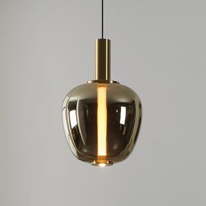 Stars of Light Φωτιστικό οροφής LED Fruitera χρυσό Ø25cm γυαλί CCT, ρυθμιζόμενος, Χρυσό / Ορείχαλκου, Σαλόνι / τραπεζαρία, Γυαλί, σύγχρονο