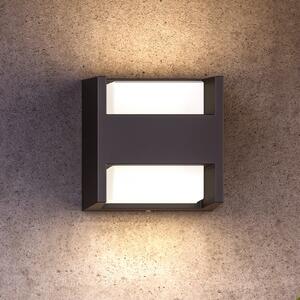 Philips LED φωτιστικό εξωτερικού χώρου Arbour 2-φωτιστικό, 2.700 K, Μαύρο, Μέταλλο, σύγχρονο, Γωνιακός τοίχος