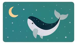 Παιδική Πετσέτα Θαλάσσης Microfiber (90x160) Monneka Teal Whale