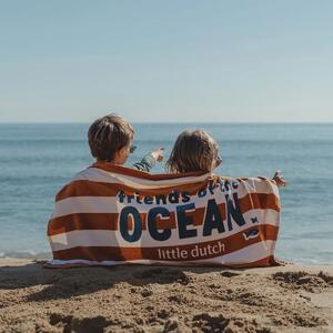 Παιδική Πετσέτα Θαλάσσης (60x120) Little Dutch Ocean World Brown Stripe