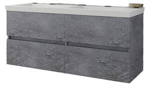 Drop Luxus 120 Granite - Βάση Επίπλου Με Διπλό Νιπτήρα (120x44)