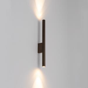 Nowodvorski Lighting Φωτιστικό τοίχου Laser, καφέ, μέταλλο, ύψος 40 cm, G9, ρυθμιζόμενος, Καφέ / Σκουριάς, Σαλόνι / τραπεζαρία, Μέταλλο, σύγχρονο