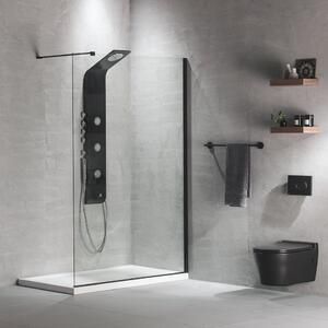 Devon IWIS Walk-in Black Matt Clean Glass 50x200 - Διαχωριστικό Ντουζιέρας