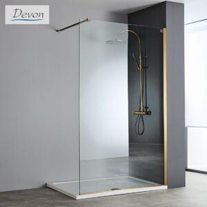 Devon IWIS Walk-in Bronze Brushed PVD Clean Glass 70x220 - Διαχωριστικό Ντουζιέρας