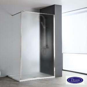 Devon IWIS Walk-in Chrome Fluted Clean Glass 100x200 - Διαχωριστικό Ντουζιέρας