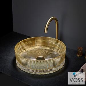 Voss Ring-S VL1040 Ø40 Glass Gold - Επιτραπεζιος Γυάλινος Νιπτηρας