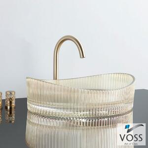 Voss Cavo VL1150 50x37,5 Glass Gold - Επιτραπεζιος Γυάλινος Νιπτηρας