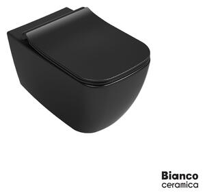 Bianco Ceramica Mizo Rimless 361600SC Black Matt - Κρεμαστη Λεκανη