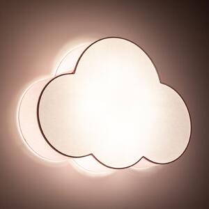 TK Lighting Φωτιστικό οροφής Cloud, ροζ, μήκος 63 cm, ύφασμα, σύννεφο, E27, ρυθμιζόμενος, Ροζ / Ροζέ, Παιδικό δωμάτιο, Ύφασμα / Κλωστοϋφαντουργία, Νεανική διαβίωση