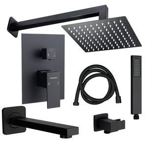 Acquanet Set Square 03 Black - Εντοιχιζόμενο σύστημα ντους 3 εξόδων