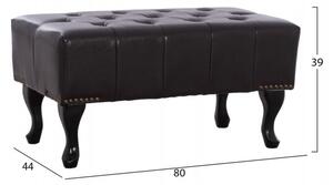 ΤΑΜΠΟΥΡΕ ΥΠΟΠΟΔΙΟ T.CHESTERFIELD EMMA HM226.01 PU 80x44x39Y εκ.ΣΚ.ΚΑΦΕ