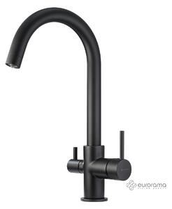 Eurorama Filter Tap 13535 Black Matt - Μπαταρία κουζίνας 3 οδών