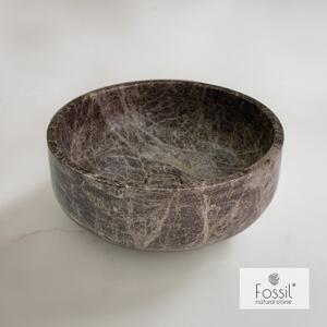 Fossil Thalo Marble DR33 Emperador Dark 33x33 - Επιτραπεζιος Μαρμαρινος Νιπτηρας