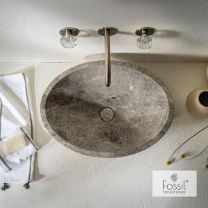 Fossil Mica Marble DR55 Tundra Grey 55x41 - Επιτραπεζιος Μαρμαρινος Νιπτηρας