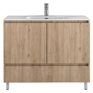 Furnibath Malaga 100 Base Walnut - Βάση Επίπλου Με Νιπτήρα (101x46 cm)