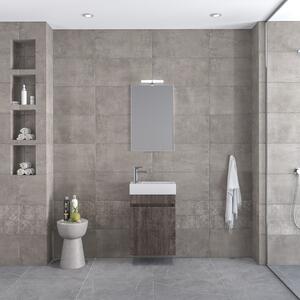 Furnibath Valencia 45 Grey - Έπιπλο Μπάνιου Με Νιπτήρα & Καθρέπτη