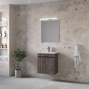 Furnibath Valencia 55 Gray - Έπιπλο Μπάνιου Με Νιπτήρα & Καθρέπτη