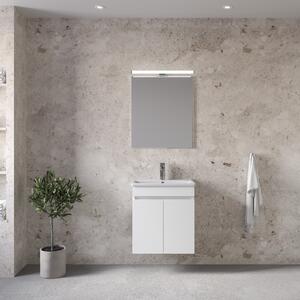 Furnibath Valencia 55 White - Έπιπλο Μπάνιου Με Νιπτήρα & Καθρέπτη