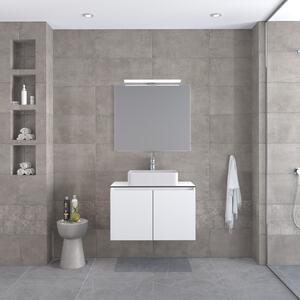 Furnibath Madrid 80 White Top-2 - Έπιπλο Μπάνιου Με Καθρέπτη