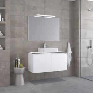 Furnibath Madrid 100 White Top-2 - Έπιπλο Μπάνιου Με Καθρέπτη