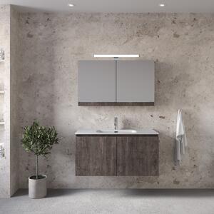 Furnibath Madrid 100 Grey - Έπιπλο Μπάνιου Με Νιπτήρα & Κρυφοντούλαπο