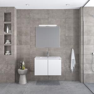 Furnibath Madrid 80 White-2 - Έπιπλο Μπάνιου Με Νιπτήρα & Καθρέπτη