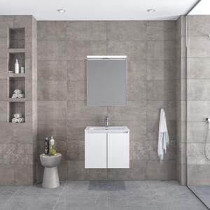 Furnibath Madrid 60 White-2 - Έπιπλο Μπάνιου Με Νιπτήρα & Καθρέπτη