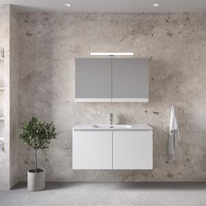 Furnibath Madrid 100 White - Έπιπλο Μπάνιου Με Νιπτήρα & Κρυφοντούλαπο