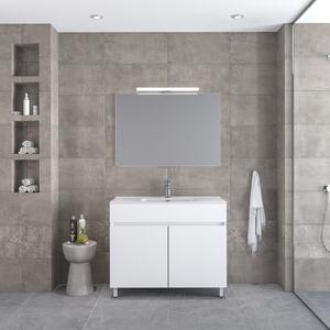 Furnibath Toledo 100 White-2 - Έπιπλο Μπάνιου Με Νιπτήρα & Καθρέπτη