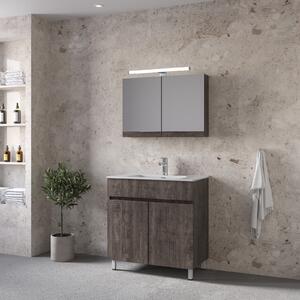 Furnibath Toledo 80 Grey - Έπιπλο Μπάνιου Με Νιπτήρα & Κρυφοντούλαπο