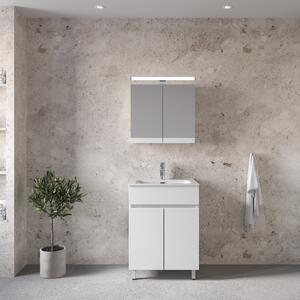 Furnibath Toledo 60 White - Έπιπλο Μπάνιου Με Νιπτήρα & Κρυφοντούλαπο