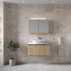 Furnibath Sevilla 80 Walnut Top - Έπιπλο Μπάνιου Με Κρυφοντούλαπο