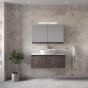 Furnibath Sevilla 100 Grey Top - Έπιπλο Μπάνιου Με Κρυφοντούλαπο