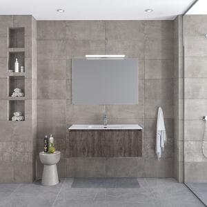 Furnibath Sevilla 100 Grey 2 - Έπιπλο Μπάνιου Με Νιπτήρα & Καθρέπτη