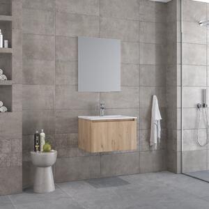 Furnibath Sevilla 60 Walnut 2 - Έπιπλο Μπάνιου Με Νιπτήρα & Καθρέπτη