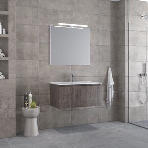 Furnibath Sevilla 80 Grey 2 - Έπιπλο Μπάνιου Με Νιπτήρα & Καθρέπτη