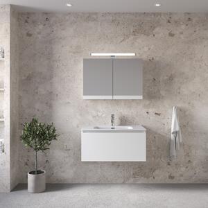 Furnibath Sevilla 80 White - Έπιπλο Μπάνιου Με Νιπτήρα & Κρυφοντούλαπο