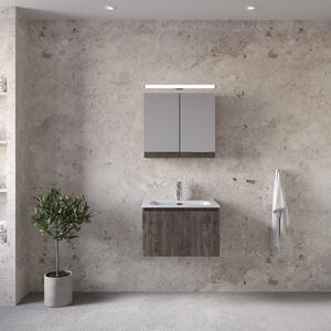 Furnibath Sevilla 60 Grey - Έπιπλο Μπάνιου Με Νιπτήρα & Κρυφοντούλαπο