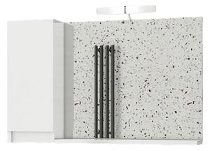 Drop Senso White Gloss 85 - Καθρέπτης Με Αριστερό Ντουλάπι (80x15x65)