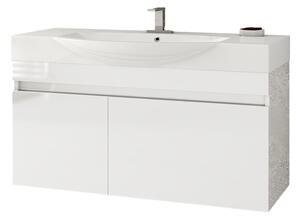 Drop Senso 105 White Gloss - Βάση Επίπλου Με Νιπτήρα (105x51)