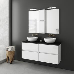 Drop Luxus 120 White Gloss Top - Πάγκος με Νιπτήρα & Καθρέπτη