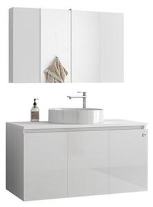 Drop Verona 100 Top White Gloss - Πάγκος με Νιπτήρα & Κρυφοντουλαπο