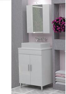 Drop Roma 60 Top White Gloss - Πάγκος με Νιπτήρα & Κρυφοντουλαπο