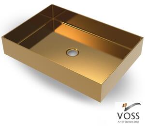 Voss Aldo Gold Brushed PVD 55x38 - Επιτραπεζιος Μεταλλικος Νιπτηρας